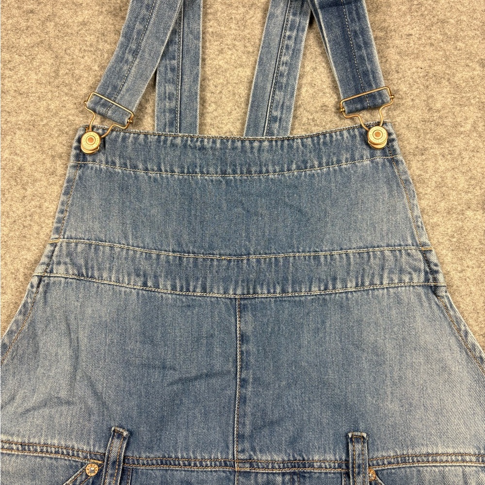 Free People Light Blue Relaxed Denim Overalls - Picture 5 of 10